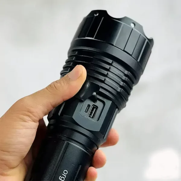 چراغ قوه شارژی اسمال سان مدل ZY-T312 با نور 7000 لومن، برد 1200 متر و پاوربانک - تصویر 4