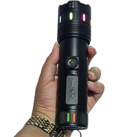 چراغ قوه شارژی اسمال سان مدل ZY-T283 با نور 1100 لومن، برد 520 متر و پاوربانک