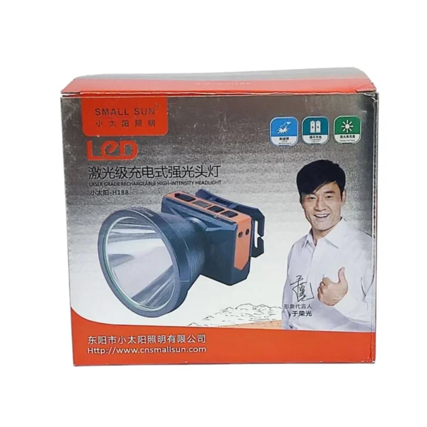 چراغ پیشانی شارژی اسمال سان مدل ZY-H188 با باتری 4000 میلی‌آمپرساعت و برد نور 400 متر - تصویر 5