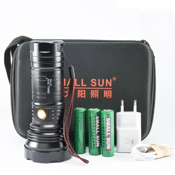 چراغ قوه اسمال سان ZY-T170 پلیسی با توان 2000 لومن و برد نور 750 متر | Small Sun ZY-T170 - تصویر 4