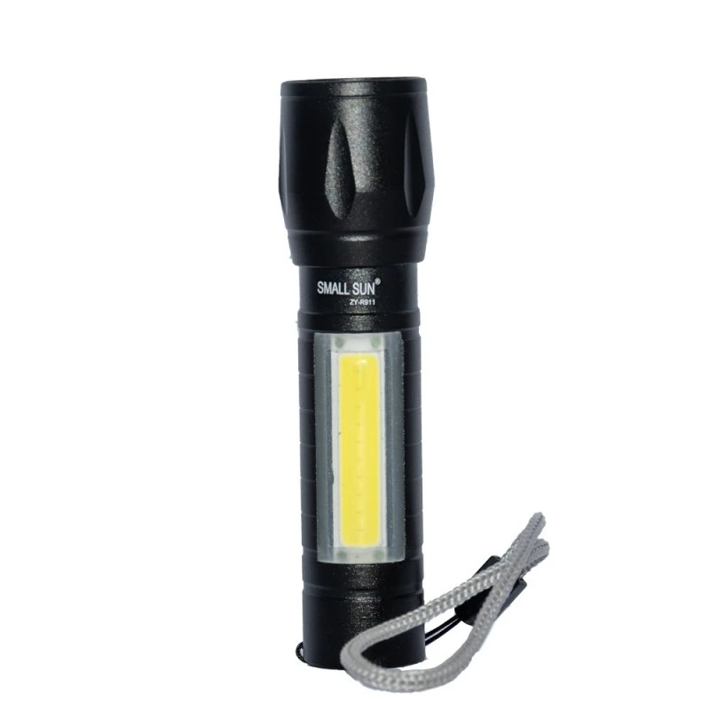 چراغ قوه اسمال سان مدل ZY-R911 شارژی با لامپ جانبی و قابلیت زوم | Small Sun