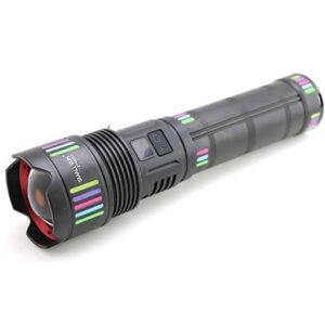 چراغ قوه زوم دار اسمال سان مدل ZY-W512 با برد نور 820 متر، پاوربانک و 4 باتری 18650 | Small Sun ZY-W512