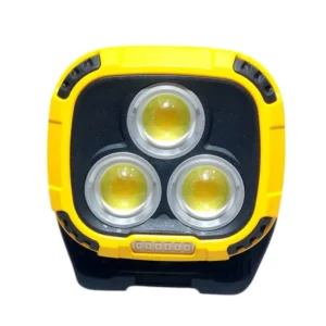 چراغ پروژکتور شارژی پاوربانک دار مدل W891 با پایه چرخشی، آهنربا و نور COB