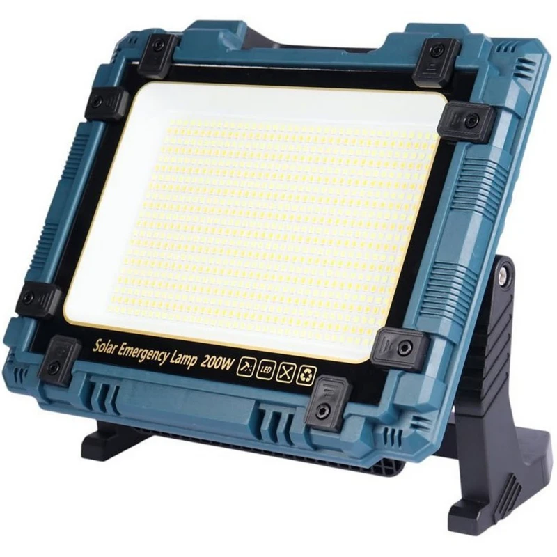نورافکن شارژی خورشیدی 200 وات مدل W8109-1 با پاوربانک و استاندارد IP66