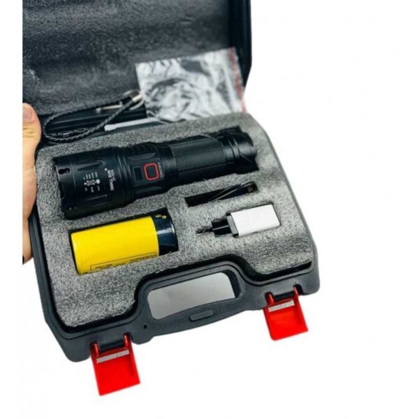 چراغ قوه شارژی اسمال سان مدل ZY-T275 با نور 5000 لومن، برد 1000 متر و پاوربانک - تصویر 2